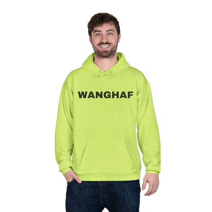 WANGHAF Graphic Hoodie — Bold Text Pullover Sweatshirt