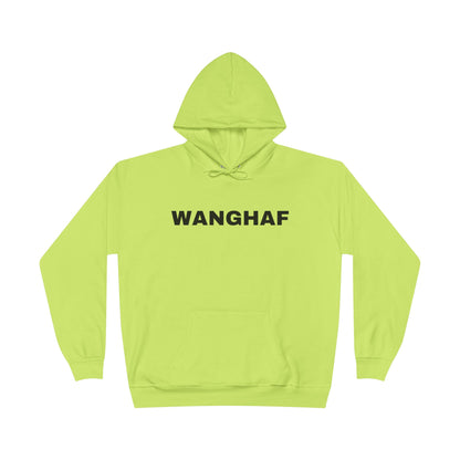 WANGHAF Graphic Hoodie — Bold Text Pullover Sweatshirt