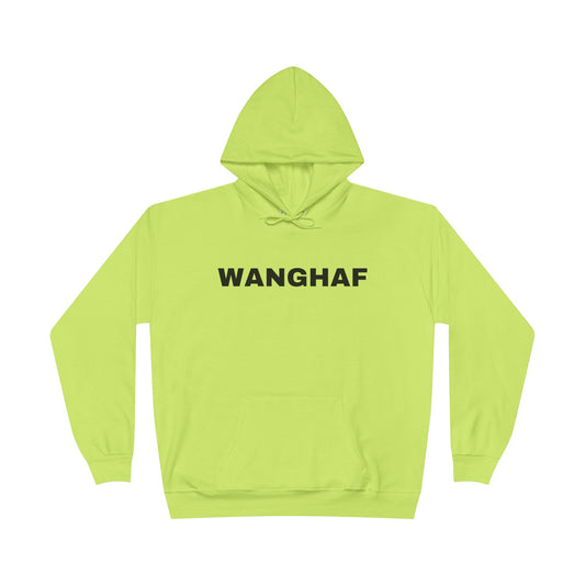 WANGHAF Graphic Hoodie — Bold Text Pullover Sweatshirt