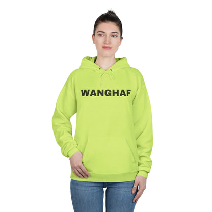 WANGHAF Graphic Hoodie — Bold Text Pullover Sweatshirt